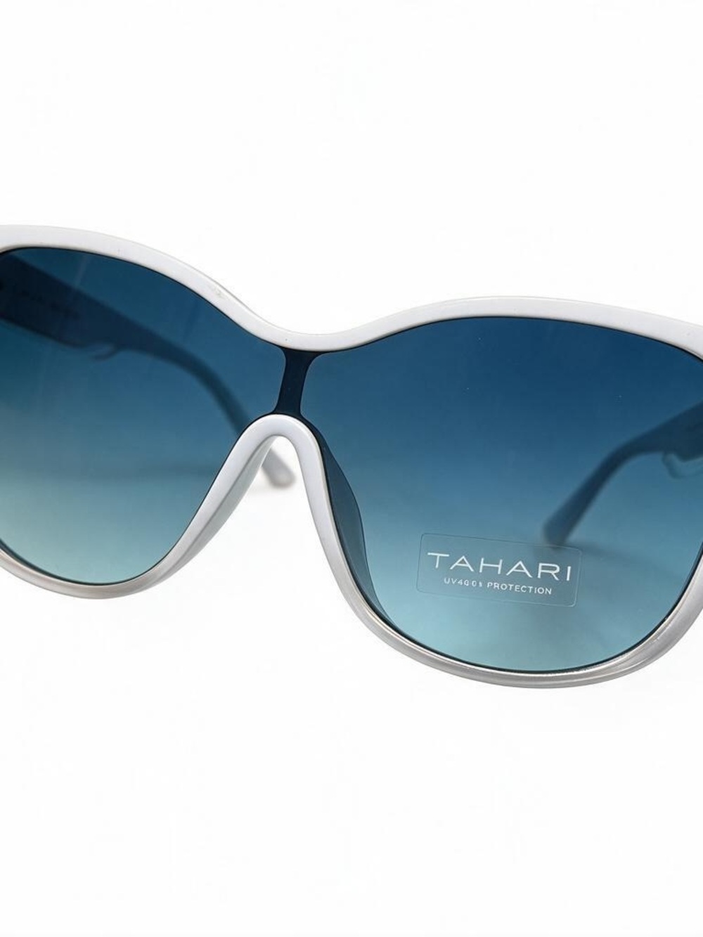 Tahari White Frame Blue Gradient Women's Sunglasses